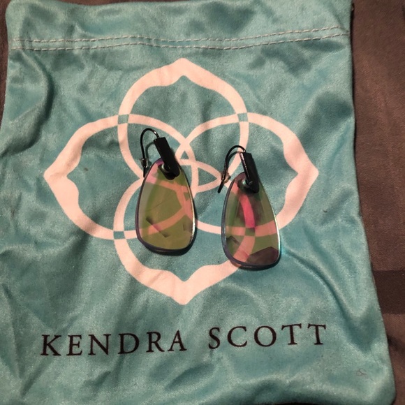 Kendra Scott glass earrings black hardware